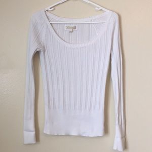 White long sleeve top